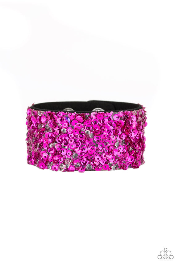 Paparazzi Urban Bracelet - Starry Sequins - Pink