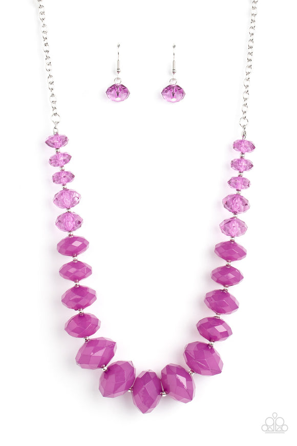 Paparazzi Necklace - Happy-Glow-Lucky - Purple Summer Party Pack 2022