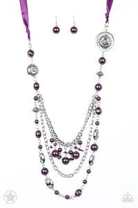 Paparazzi Necklace - All The Trimmings - Purple Blockbuster