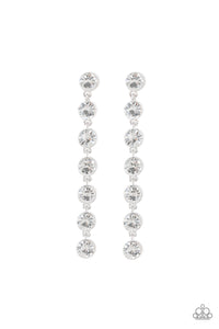 Paparazzi Earring - Dazzling Debonair - White