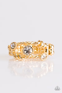 Paparazzi Ring - Runways and Rhinestones - Gold