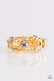 Paparazzi Ring - Runways and Rhinestones - Gold