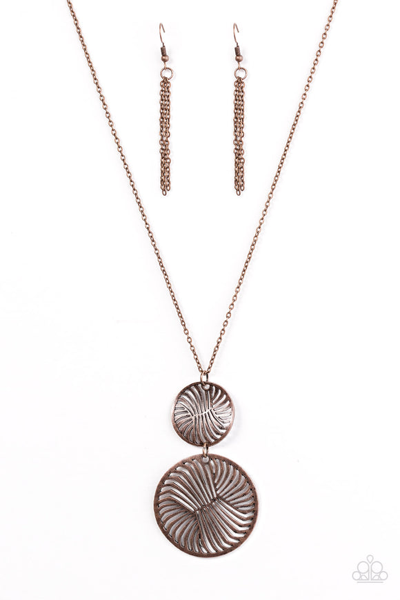 Paparazzi Necklace - Spin Your Wheels - Copper