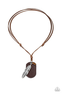 Paparazzi Urban Necklace - Flying Solo - Brown