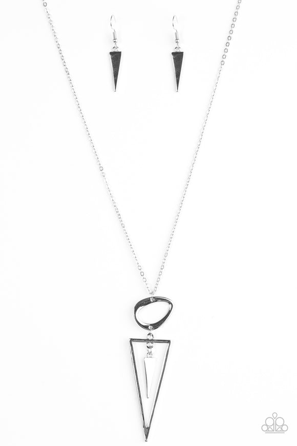 Paparazzi Necklace - Keep A Sharp Lookout - Silver
