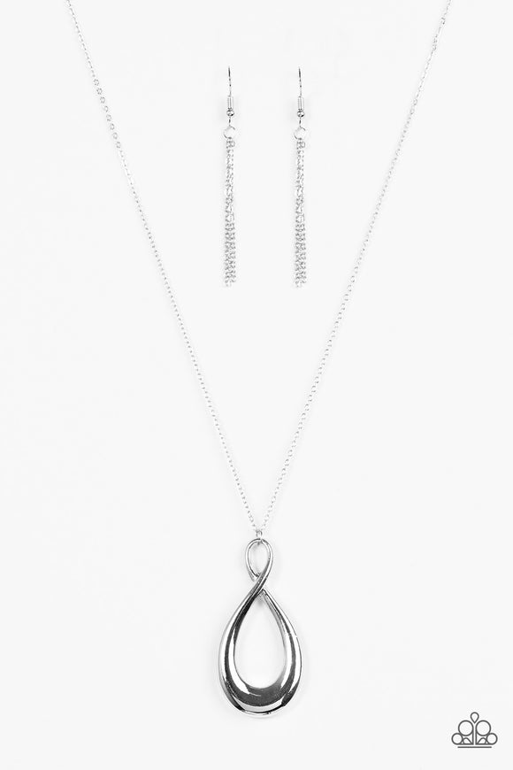 Paparazzi Necklace - Twisted Tranquility - Silver