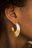 Paparazzi Earring - Mad About Shine - Gold Hoop