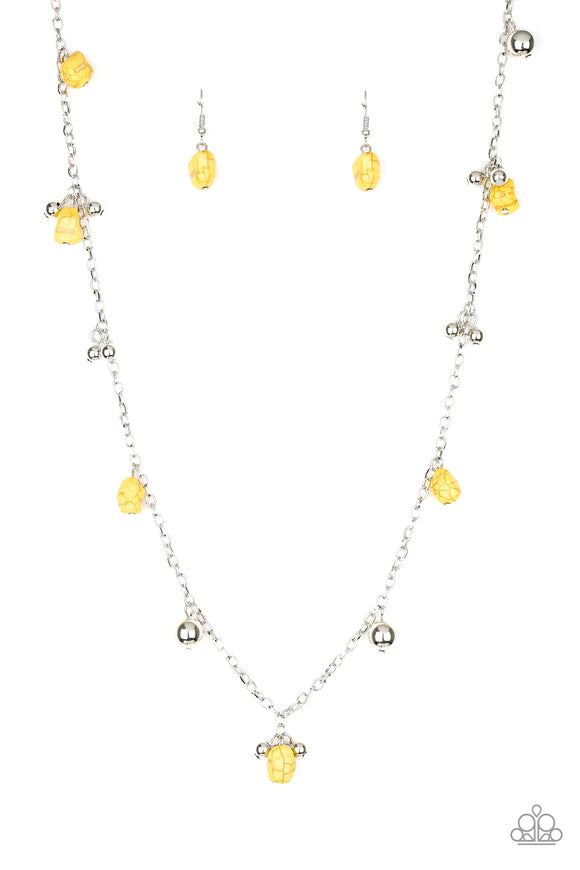 Paparazzi Necklace - Both Feet On The Ground - Yellow