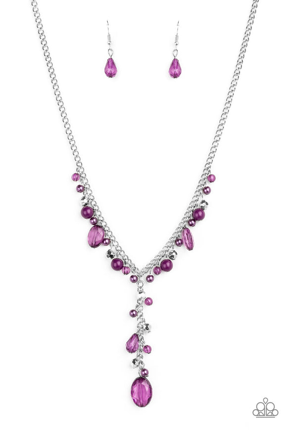Paparazzi Necklace - Crystal Couture - Purple