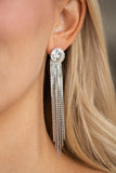 Paparazzi Earring - Level Up - White