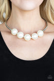 Paparazzi Necklace - Welcome To Wall Street - White LOP