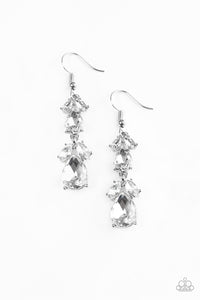 Paparazzi Earring - Trophy Hall - White
