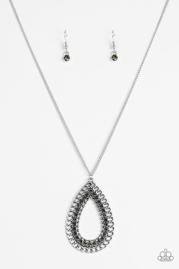 Paparazzi Necklace - Drippin In Drama - Silver