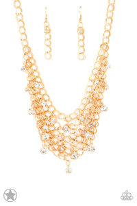Paparazzi Necklace - Fishing For Compliments - Gold Blockbuster