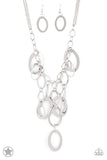 Paparazzi Necklace - A Silver Spell - Silver Blockbuster