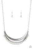 Paparazzi Necklace - Fringe Out - Silver