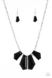 Paparazzi Necklace - Get Up and GEO - Black