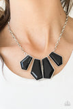 Paparazzi Necklace - Get Up and GEO - Black