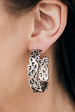 Paparazzi Earring - Just a Whim - Silver Hoop