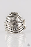 Paparazzi Ring - Glitter Tracker - Silver