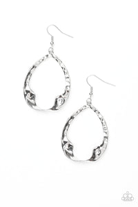 Paparazzi Earring - Twist Me Round - Silver