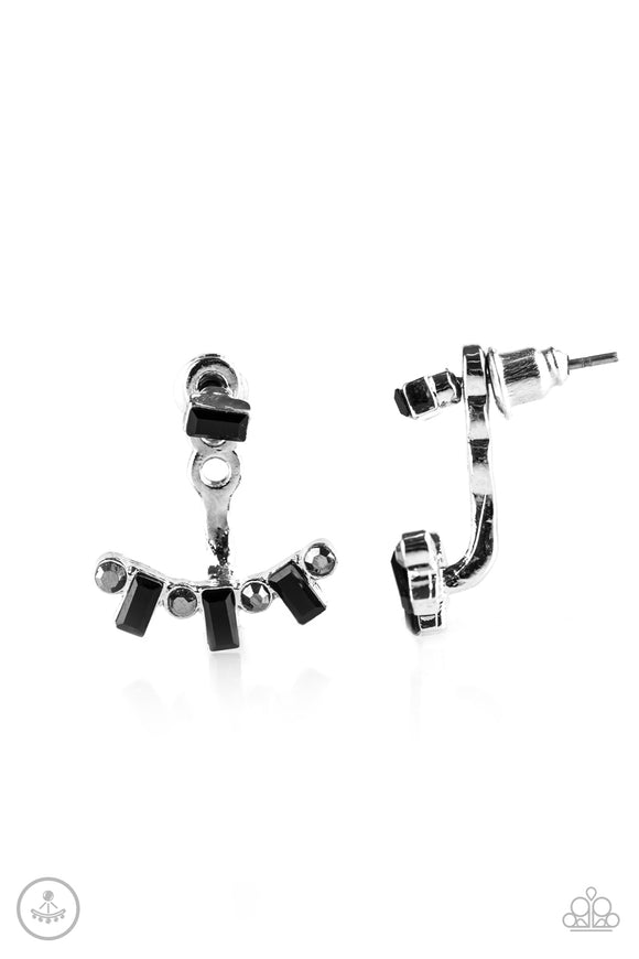 Paparazzi Earring - Courageously Cosmo - Black