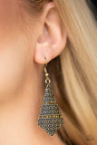 Paparazzi Earring - Terra Trending - Brass