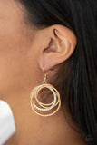 Paparazzi Earring - Elegantly Entangled - Gold