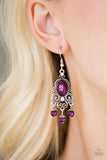 Paparazzi Earring - I Better Get GLOWING - Purple