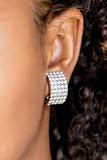 Paparazzi Earring - Hollywood Hotshot - White Clip-On