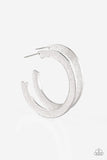 Paparazzi Earring - HAUTE Glam - Silver Hoop