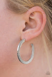 Paparazzi Earring - HAUTE Glam - Silver Hoop