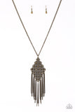 Paparazzi Necklace - Web Design - Brass