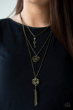 Paparazzi Necklace - Love Opens All Doors - Brass
