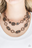 Paparazzi Necklace - Trippin On Texture - Copper