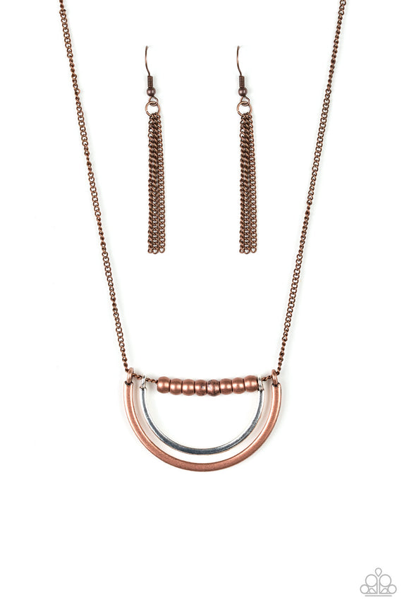 Paparazzi Necklace - Artificial Arches - Copper