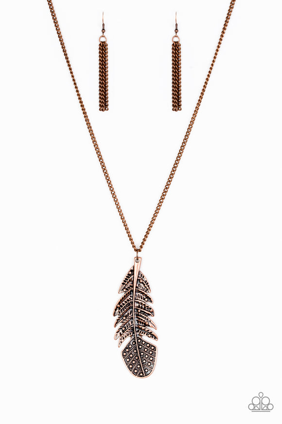 Paparazzi Necklace - Free Bird - Copper