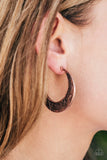 Paparazzi Earring - Sagebrush and Saddles - Copper Hoop