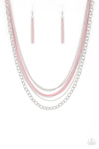 Paparazzi Necklace - Intensely Industrial - Pink