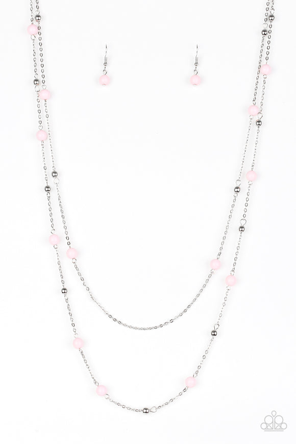Paparazzi Necklace - Beach Party Pageant - Pink