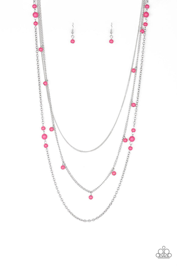 Paparazzi Necklace - Laying The Groundwork - Pink