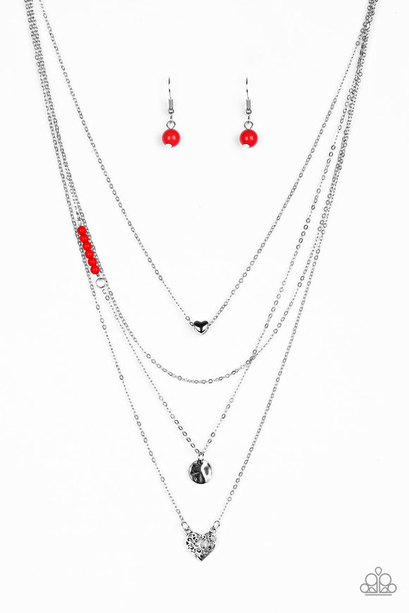 Paparazzi Necklace - Gypsy Heart - Red