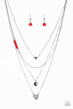 Paparazzi Necklace - Gypsy Heart - Red