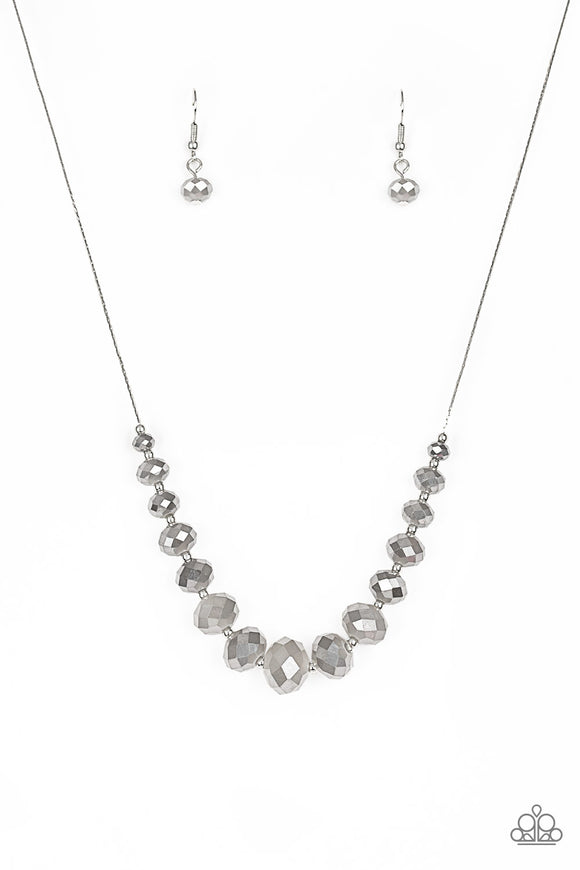 Paparazzi Necklace - Crystal Carriage - Silver