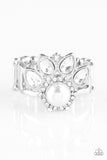 Paparazzi Ring - Crown Coronation - White LOP