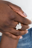 Paparazzi Ring - Crown Coronation - White LOP