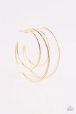 Paparazzi Earring - Drop It Like Its HAUTE - Gold Hoop
