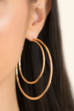Paparazzi Earring - Drop It Like Its HAUTE - Gold Hoop