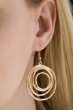 Paparazzi Earrings - Very Vertigo - Gold
