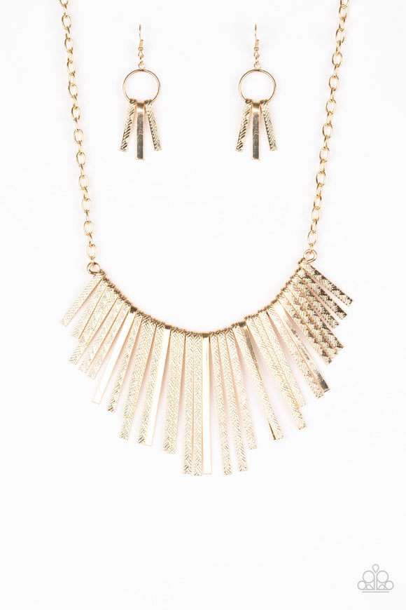 Paparazzi Necklace - Welcome To The Pack - Gold LOP